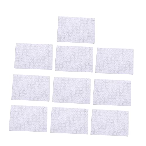 FELTECHELECTR 10 Blatt Wärmeübertragungspuzzle Puzzlepapier DIY Puzzle Attraktives Design Puzzle Druckentlastung Puzzlemarker Puzzle Leere Puzzles Papiersublimationspuzzle Weiß von FELTECHELECTR