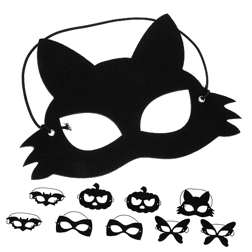 FELTECHELECTR 10 Stück Filz Augenmasken Für Maskerade Und Halloween Ball Perfekte Verkleidung Für Karneval Und Festival Vielseitig Einsetzbar Für Partys Und Cosplay von FELTECHELECTR