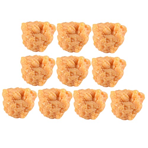 FELTECHELECTR 10 Stück Simulation Popcorn Huhn Fake Food Modell Realistische Gebratene Chicken Nuggets Imitiertes Lebensmittelmodell Chicken Nuggets Formmodell Lebensechtes Lebensmittelmodell von FELTECHELECTR