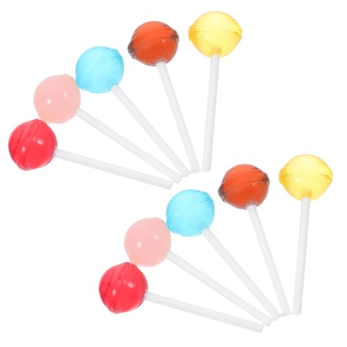 FELTECHELECTR 10 Stück Teiliges Miniatur Lutscher Bunte Zucker Modellspielzeuge Puppenhaus Dekoration Realistische Küchen Requisiten für DIY Puppenzubehör FELTECHELECTR 10 Stück Teiliges Miniatur Lutscher Bunte Zucker Modellspielzeuge Puppenhaus Dekoration Realistische Küchen Requisiten für DIY Puppenzubehör von FELTECHELECTR