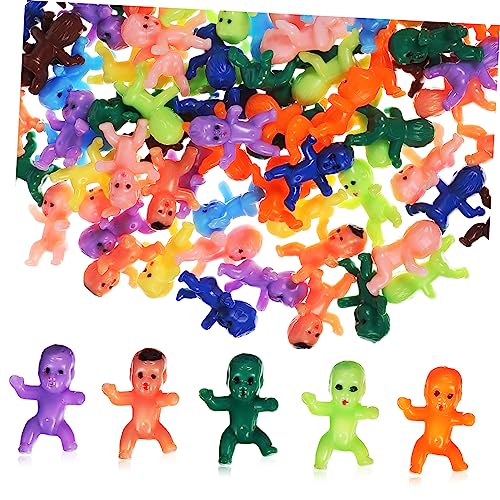 FELTECHELECTR 100 STK Kleine Puppe Spielzeuge Spielzeug Babys gebutagsdeko Toys Miniaturbabys Mini-Frosch-Spielzeug Bebe Kinder Spielzeug Dekoration Mini-Babys aus Kunststoff kleine Plastikbabys von FELTECHELECTR