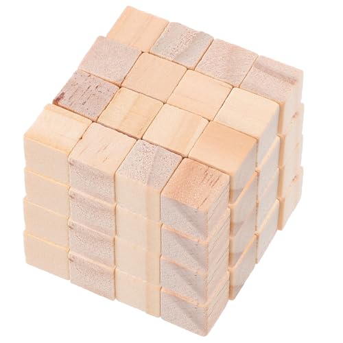 FELTECHELECTR Wooden Blocks Holzbausteine Quadrat Würfel Bauklötze Für Pädagogisches Und Kreative Bastelprojekte Lustige Stapelspiele Für Und Erwachsene Aus Unbehandeltem Holzwürfel Puzzle von FELTECHELECTR