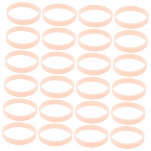 FELTECHELECTR 100st Leuchtendes Silikonarmband Leuchtende Partyartikel Glühen Dunkle Partyartikel Papierarmbänder Leuchtstäbe Armbänder Leere Armbänder Leuchtstab Bands Orange Kieselgel von FELTECHELECTR