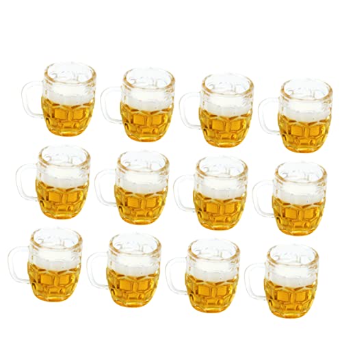 FELTECHELECTR Miniatur-Bierbecher 12 Stück Mini-Bierkrüge für Jungen und Mädchen Modell Mini-Hausbedarf Hausornamente Mehrzweck- von FELTECHELECTR