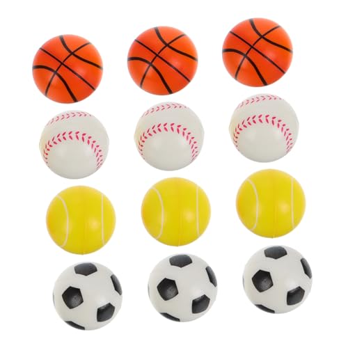 FELTECHELECTR 12st Hüpfender Ball Basketball-partygeschenke Basketbälle Partygeschenke Für Tennis Basketballdekorationen Für Partys Fußball-stressbälle Basketball-Party-Dekorationen Minibälle Pu von FELTECHELECTR