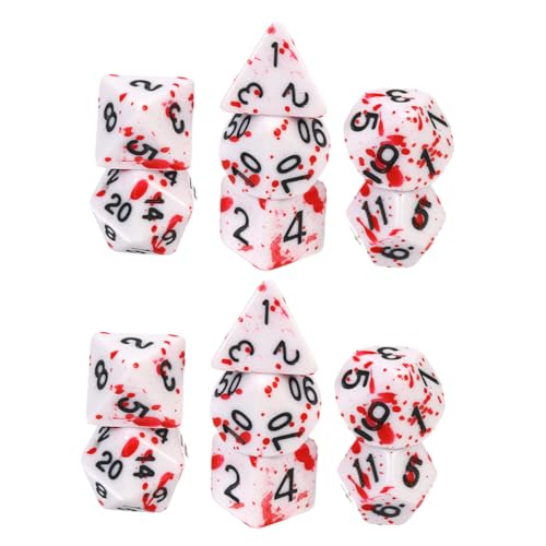 FELTECHELECTR 14 Teiliges Polyedrisches Würfelset Blutige Würfel Hey Würfelstapel Partywürfel Für Dekoration Halloween Festival Kleine Blutwürfel Mini Sags Bar Spielwürfel Tragbare FELTECHELECTR 14 Teiliges Polyedrisches Würfelset Blutige Würfel Hey Würfelstapel Partywürfel Für Dekoration Halloween Festival Kleine Blutwürfel Mini Sags Bar Spielwürfel Tragbare von FELTECHELECTR