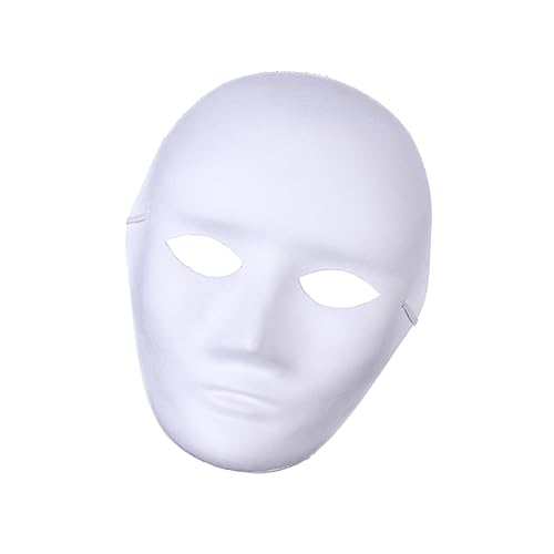 FELTECHELECTR 15 Stück Blanko Vollgesichts Halloween Kostüme Zum Selbermachen Malmaske Für Männer Ideal Für Hip Hop Tanz Cosplay Und Maskerade Partys Perfekt Für Kreative Halloween Feiern von FELTECHELECTR