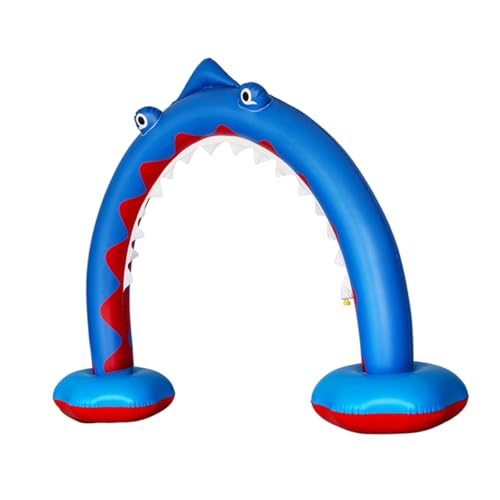 FELTECHELECTR 1Stk Sprinklerbogen Hai-Spielzeug Außenpool Wassermatte für aufblasbare Sprinklermatte Kinder Outdoor Spielzeug Kinder draußen Spielzeug Outdoor-Spielzeug Garten Sprinkler PVC Blue von FELTECHELECTR