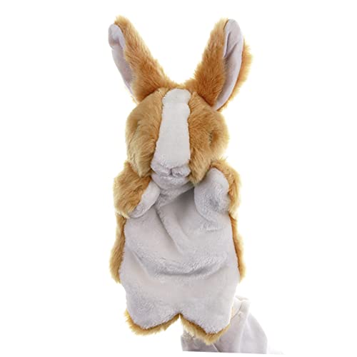 FELTECHELECTR 1stk Handpuppe Puppen Scrump Plüsch -häschen-Spielzeug Hase Marionettenhand Kaninchenpuppe Mund Spielen Ausgestopft Füller Tierische Familienfigur Kinderhandwerk Brown von FELTECHELECTR