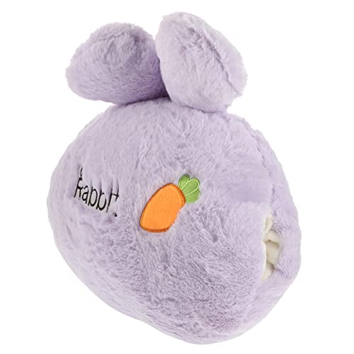 FELTECHELECTR 1stk Kaninchenpuppe Plüschpuppe Plüschhasen Stofftier Handwärmer Sofadekorationen Mädchen Für Mädchen Plüschhase Ostern Schlafzimmer Hasenpuppe Violett von FELTECHELECTR