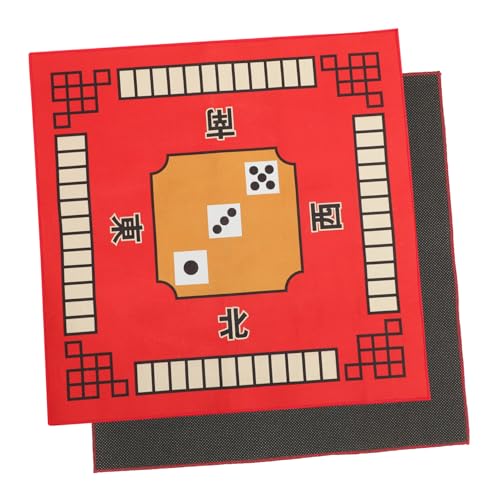 FELTECHELECTR 1stk Tischtuch Tischabdeckung Für Brettspiele Paigow Tischset Mahjong-tischdecke Pokertisch Filz Mahjongg-zubehör Mahjong-Matte Pokermatte Rot von FELTECHELECTR