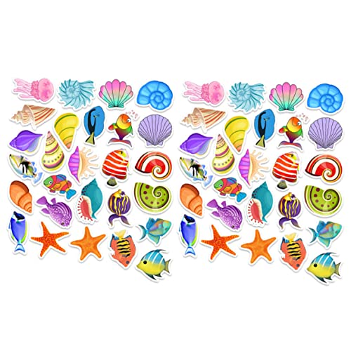 FELTECHELECTR 2 Sätze Aufkleber Der Ocean-Serie Meereslebewesen Aufkleber Wandtattoos Sammelalbum Liefert Meeresaufkleber Aufkleber Für Journaling Und Scrapbooking Scrapbook-Aufkleber Reisen PVC von FELTECHELECTR