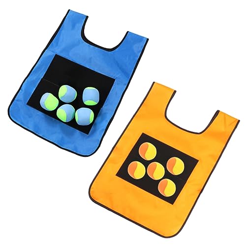 FELTECHELECTR 2 Sätze Klebriger Jersey Kinderspielzeug Spielzeug Für Kleinkinder Klebrige Weste Und Bälle Spielzeug Klebriges Ballspielzeug Im Freien Völkerball Spiele Klebrige Kugeln Schwamm von FELTECHELECTR