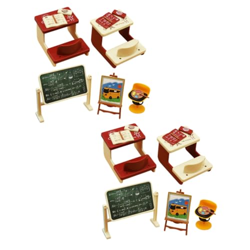 FELTECHELECTR 2 Sätze Miniatur Klassenzimmer Modell Realistische Miniatur Schultafel und Möbel Farbenfroh Leicht für Puppenhaus Zubehör DIY Mikro-Landschaft Tischdekoration Foto Requisite FELTECHELECTR 2 Sätze Miniatur Klassenzimmer Modell Realistische Miniatur Schultafel und Möbel Farbenfroh Leicht für Puppenhaus Zubehör DIY Mikro-Landschaft Tischdekoration Foto Requisite von FELTECHELECTR