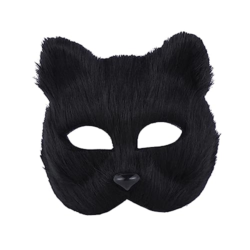 FELTECHELECTR 2 Stück Halloween Tiermaske Cosplay Maske Lustige Requisiten Für Karneval Und Partys Schwarz Für Kreative Kostüme Und Auftritte von FELTECHELECTR