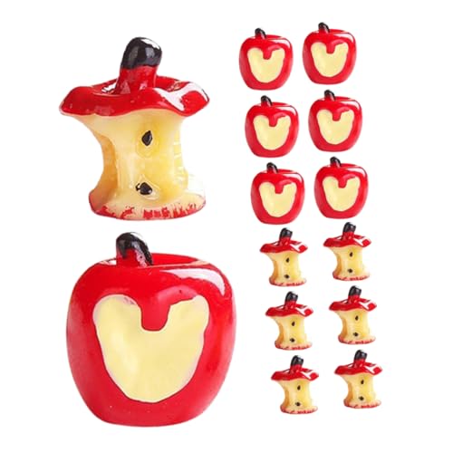 FELTECHELECTR 20 Stück Apfel Modell Spielzeug Miniatur Äpfel Requisiten Miniatur Fake Früchte Mini Obst Modell Puppenhaus Früchte Modelle Simulierte Erdbeeren Mini Künstliche Obst von FELTECHELECTR