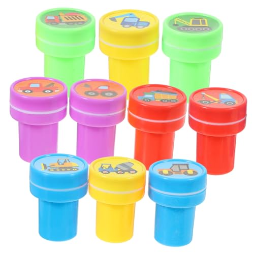 FELTECHELECTR 20 Stück BAU LKW Musterstempel Partygeschenke Baufahrzeuge Stempel Kindergeburtstag Mitgebsel Stempelset Für Jungs Baufahrzeuge 20er Pack von FELTECHELECTR