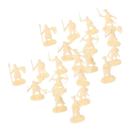 FELTECHELECTR 200St Minisoldat Mini-Personenfiguren Ritter-Actionfigur Actionfiguren Modellfiguren Armee-Spielzeug Spielzeuge Mini-Soldatenfiguren-Spielset winzige Soldatenmodelle Plastik Beige von FELTECHELECTR