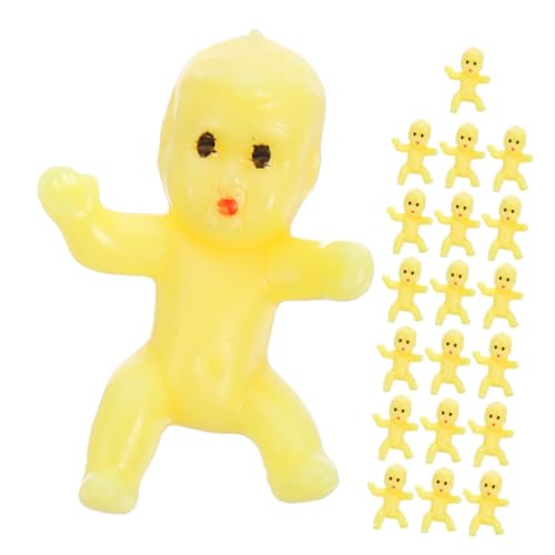 FELTECHELECTR 20st Mini- -eiswürfel Babyfiguren Aus Kunststoff Mini-Babys Zur Dekoration Badespielzeug Für Babys Kleine Babypuppen Mini-Babys Für Babyparty Kleine Babyfiguren Plastik Yellow von FELTECHELECTR