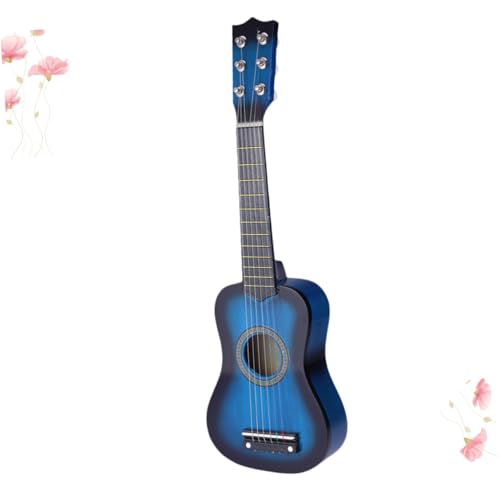 FELTECHELECTR 23 Musikinstrument Kindergitarre Für Mädchen Ukulele-Gitarre Für Kinder Kleinkind Gitarre Rayan-Spielzeug Für Kinder Mini-Ukulele Kinderinstrumente Kinder Gitarre Blue Hölzern von FELTECHELECTR