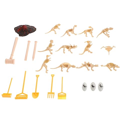 FELTECHELECTR Dinosaurier-Spielzeug 24-teiliges Dinosaurier-Skelett-lernspielzeug-Set Lustiges Dinosaurier-Ornament für Jungen und Mädchen von FELTECHELECTR