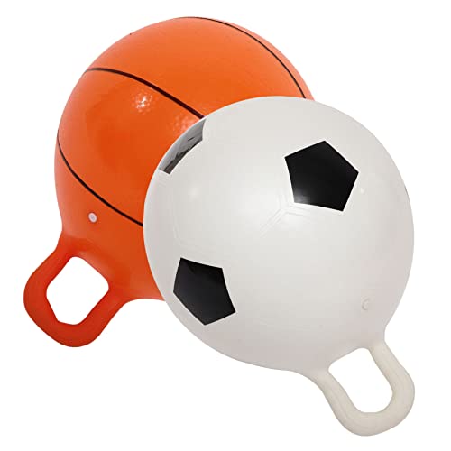 FELTECHELECTR 2St Flummi Kind hüpft aufblasbarer Völkerball Sport pufferball Basketbal ausstecher Fussball fußbal, die den Ball streicheln verschleißfester Sprungball PVC von FELTECHELECTR