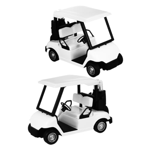 FELTECHELECTR 2St Golfwagenmodell Golfwagen Modell Minigolfwagen Golfwagen-Spielzeug Mini-Golfwagen aus Druckguss Spielzeug-Golfwagen aus Druckguss Golfwagen für Kinder Legierung Weiß von FELTECHELECTR