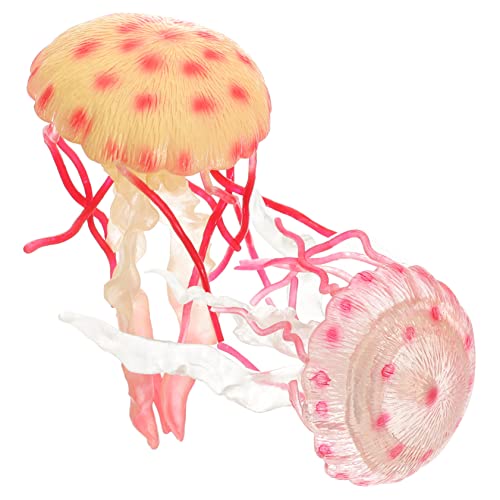 FELTECHELECTR 2St Quallenmodell Spielzeug Sammlung von Meerestieren Lernspielzeug für Kinder Marinemodell Jellyfish Toy sea Animal Model zartes Quallenmodell Tischdeko mit Meeresquallen PVC von FELTECHELECTR