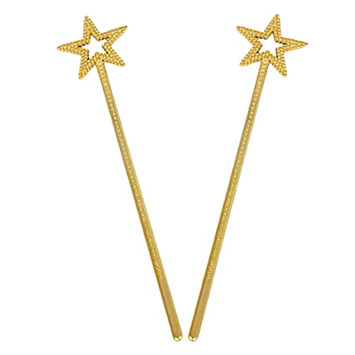 FELTECHELECTR 2St Zauberstab Fairy Wand belohnung angelit spielzeuge für Kid Toys Engel Lichtschwert Fee Cosplay Requisiten Bühnenauftrittsstütze für Harz Golden von FELTECHELECTR