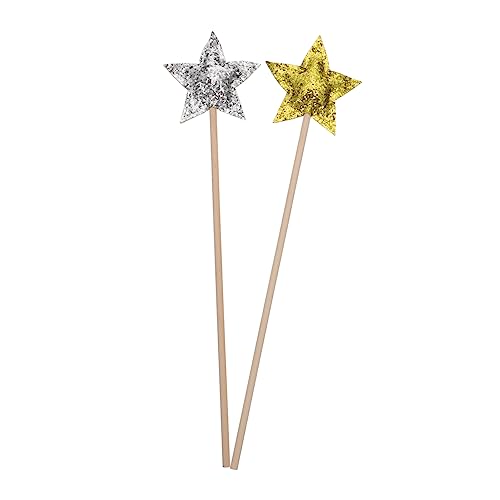 FELTECHELECTR 2St Zauberstab Spielzeug Fairy Wand Verkleidung igelkostümkinder Fantasiespiel Toy Glow-Accessoires funkelnder Stab zarter Feenstab praktischer Feenstab kreativer Feenstab Stoff von FELTECHELECTR