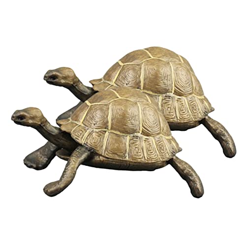 FELTECHELECTR 2St simulierte Schildkröte Meerestier pädagogisches Schildkrötenmodell Miniaturen weihachtsgeschenk weichnachtsgeschke Schildkröten-Modell Schildkröte Desktop-Dekoration PVC Brown von FELTECHELECTR