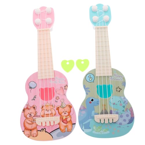 FELTECHELECTR 2st Ukulele Spielzeug Kinderspielzeug Ukulele Für Anfänger Musikinstrumente Für Kinder Jungenspielzeug Kinder-Ukulele Musikspielzeug Für Babys Spielzeuggitarre Für Kinder Plastik von FELTECHELECTR