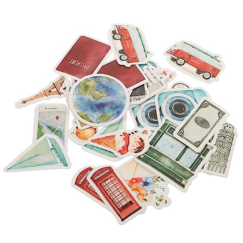 FELTECHELECTR 3 Sets Reiseaufkleber Aufkleber Für Wasserflaschen Tagebuch Verschönerungszubehör Kreative Aufkleber Papieraufkleber Scrapbooking Aufkleber Scrapbook Aufkleber von FELTECHELECTR