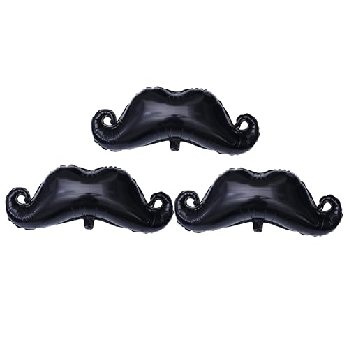 FELTECHELECTR 3er Set Schnurrbart Alu Folienballons Für Partydekoration Lustige Mustache Ballons Für Geburtstagsfeiern Hochzeiten Und Festlichkeiten von FELTECHELECTR