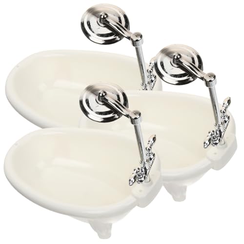 FELTECHELECTR 3 Stück Teiliges Miniatur Badewanne aus Hochwertigem Material für Puppenhaus Badezimmerdekoration Detailreich Verarbeitet für Miniatur-szenen und Puppenzubehör FELTECHELECTR 3 Stück Teiliges Miniatur Badewanne aus Hochwertigem Material für Puppenhaus Badezimmerdekoration Detailreich Verarbeitet für Miniatur-szenen und Puppenzubehör von FELTECHELECTR