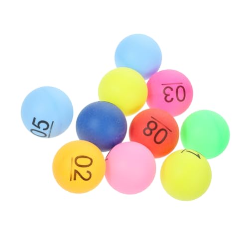 FELTECHELECTR 30 Stück Farbige Zahlenbälle Interessante Spielbälle Tombola Zeichnungsbälle Kleine Bälle Nahtlose Bälle Runde Zahlenbälle Bälle Für Unterhaltung Pp von FELTECHELECTR