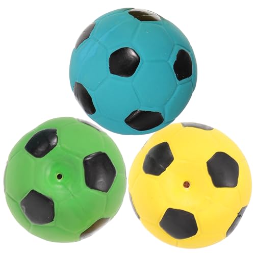 FELTECHELECTR 3er Set Sound Fußball Lustige Interaktive Bälle Fußballform Geräuschfunktion Federnde Bälle + + Für Und Haustiere von FELTECHELECTR