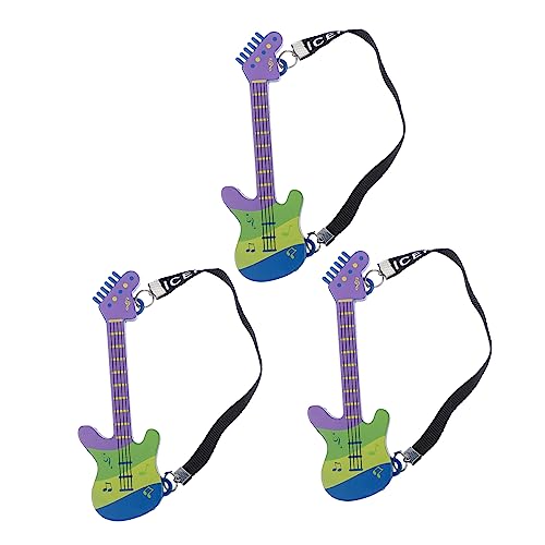 FELTECHELECTR 3St Mini-Gitarre Partystrumpf Stuffer Puppengitarre vortäuschen Miniaturgitarre für Gitarre Spielzeug gitarrenzubehör Miniatur-Gitarrendekore Miniatur-Puppengitarre Plastik Blue von FELTECHELECTR