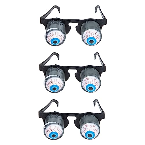 FELTECHELECTR 3 Stücke Schwarz Lustige Es Brille Bounce Augapfel Es Für Halloween Party Und Jungen Und Mädchen Spielzeit von FELTECHELECTR