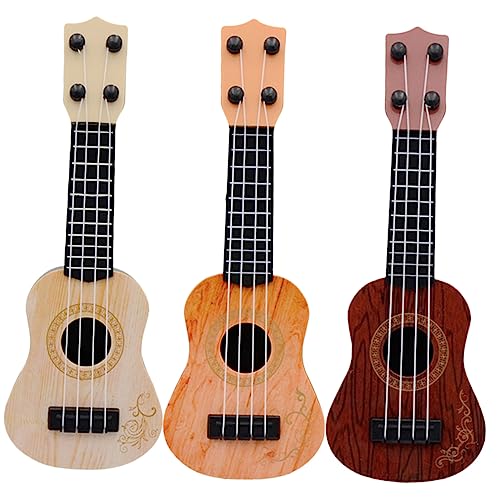 FELTECHELECTR 3st Mini-Ukulele Musikinstrumente, Spielzeug Kindergitarre Für Mädchen Spielzeug Gitarre Kindergitarre Für Jungen Kleine Gitarre Für Kinder Kinder-Ukulele Ukulele-Spielzeug Plastik von FELTECHELECTR