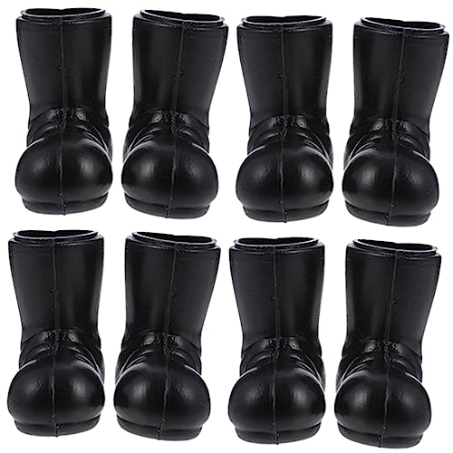 FELTECHELECTR 4 Paar Mini Stiefel Miniatur Weihnachtsmann Schuhe Mini Schuhe Mini Weihnachtshandwerk Für Puppen Mikro Weihnachtsstiefel Mini Weihnachtsmann Schuhe Stiefel Puppenhaus von FELTECHELECTR