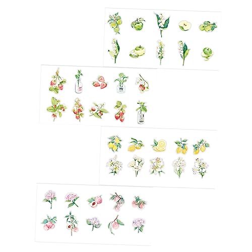 FELTECHELECTR Decals Hand Account Decors 4 Sets Klebeaufkleber Zarte Pflanzenaufkleber Für Scrapbooking Und Kunst von FELTECHELECTR