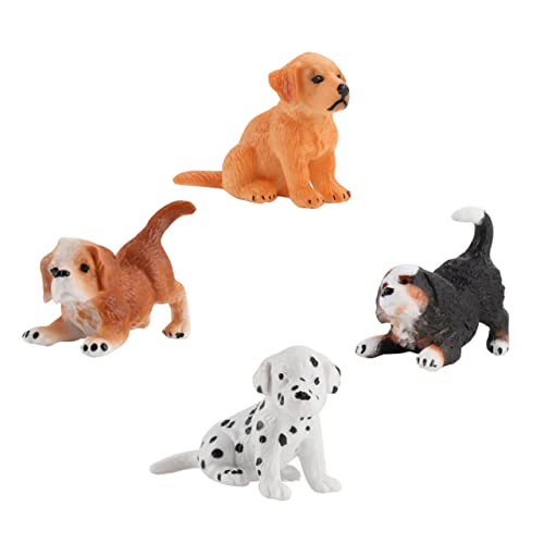 FELTECHELECTR Hundeliebe-Figuren Statuen 4 Stück Mini-hundefiguren Spielset Für Zuhause Hoteldekor Zufälliger Stil von FELTECHELECTR