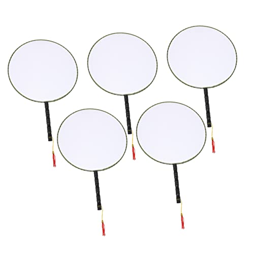 FELTECHELECTR 5 Stück Blanko Fächer zum Bemalen DIY Kunsthandwerk Silk Material mit Aufhängeschlaufe Kreatives Malspielzeug für Mädchen Kindergarten FELTECHELECTR 5 Stück Blanko Fächer zum Bemalen DIY Kunsthandwerk Silk Material mit Aufhängeschlaufe Kreatives Malspielzeug für Mädchen Kindergarten von FELTECHELECTR