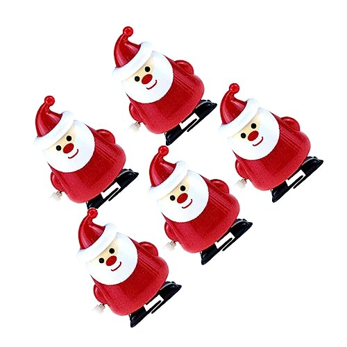 FELTECHELECTR 5er Set Aufziehspielzeug Weihnachten Lustige Santa Claus Uhrwerk Figuren Für Bildungs Party Zum Laufen Hellgrau von FELTECHELECTR