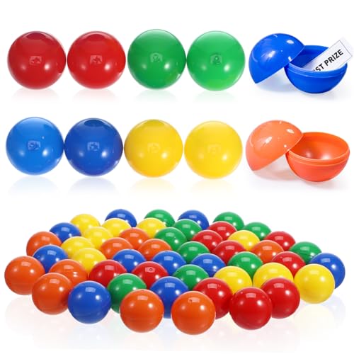 FELTECHELECTR 50 Stück Lotteriekugel Spielzelt aufstellen Bälle für Bällebad Tombola Tennisballmaschine Bälle ziehen tischtennisball tischfussball Nahtlose Bälle lustige Lottokugeln Plastik von FELTECHELECTR