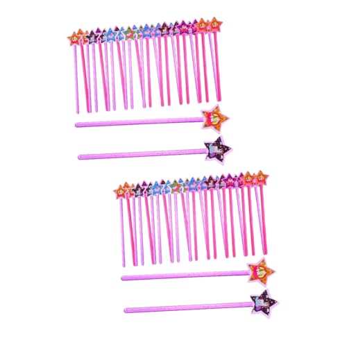 FELTECHELECTR 50 Stück Zauberstab Spielzeug Star Design Feenstäbe Maskerade-Fee-Sticks Zauberstab der Engelsfee The photostick Toys for Party-Requisiten Partyspiel Feenstäbe Plastik von FELTECHELECTR