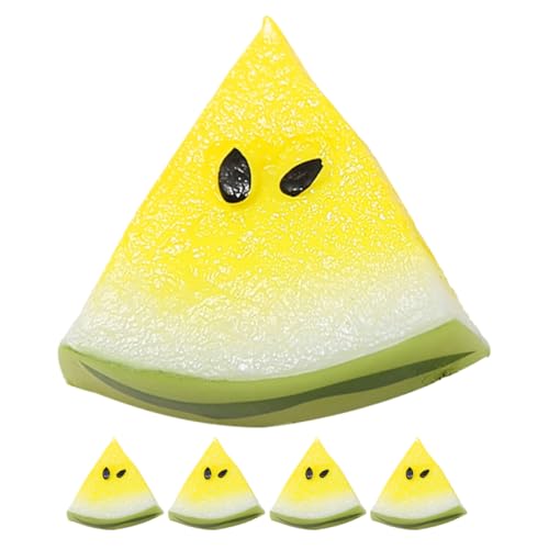 FELTECHELECTR 5St künstliche Früchte kunstobst bastelmaterial bastel Material Gelbe Farbe Miniatures deko Landschaftsfrüchte-Ornament Mini-Hausverzierung Miniaturfruchtmodelle Harz Yellow von FELTECHELECTR