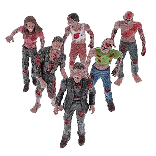 FELTECHELECTR 6 STK Zombie- Puppe Miniatur Actionfiguren Film Zombie- Minifiguren Monster Mikrospielzeug Zombie Figuren Halloween Toys for Boys sammlerstücke Safe Toy von FELTECHELECTR