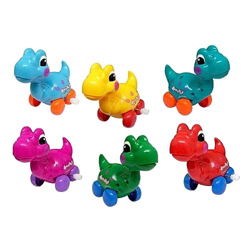 FELTECHELECTR 6er Set Aufzieh Dinosaurier Lustige Aufzieh Dino Spielzeuge Für Zufällige Farben Perfekt Als Für Kleine Dinosaurier Fans von FELTECHELECTR